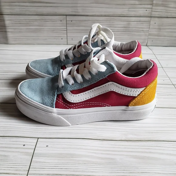 Vans Shoes Vans Preschool Old Skool Retro Rainbow Skate Shoes